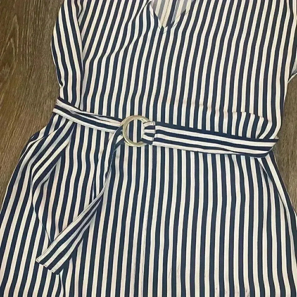Womens H&M Blue and White Stripe Dress - 2 - Picture 6 of 8